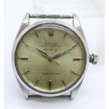 A gentleman's Rolex Oyster-Perpetual Air King wristwatch, crown thread worn, case back bears