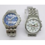 Two chronograph wristwatches, Sekonda and Jeep