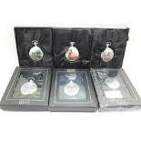 Six Atlas Editions modern pocket watches, Duchess of Hamilton, Royal Scot, Blue Peter, two A4