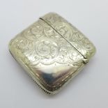 A silver vesta case, Birmingham 1903