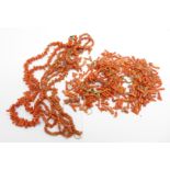 Loose coral pieces to be strung or for repairs