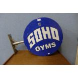 A Soho Gyms sign