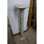 A marble jardiniere stand