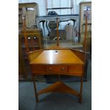 An Arts and Crafts pine corner desk, manner of Liberty & Co.