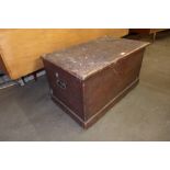 A Victorian stained pine blanket box