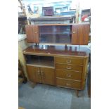 A teak highboard, a G-Plan oak low chest, etc. (5)