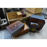 Assorted jewellery boxes, vanity boxes, etc., including a Japanese Meiji period kodansu (6)