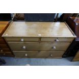 A Victorian pine chest of drawers