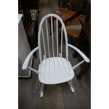 A painted Ercol rocking chair