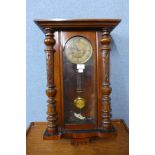 A 19th Century walnut Vienna wall clock