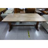 An Arts and Crafts oak refectory table