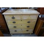 A Victorian pine chest of drawers