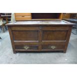 A George III oak mule chest