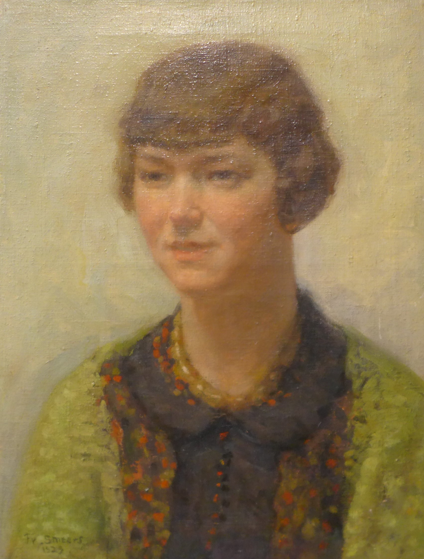 Frans Smeers (Belgian 1873-1960), portrait of a lady, oil on canvas, 49 x 38cms, unframed