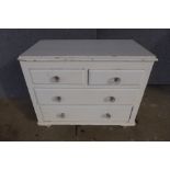 A Victorian painted pine chest of drawers