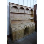 A Victorian style pine dresser