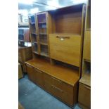 A teak wall unit