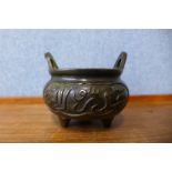 A small Chinese bronze censor, 9cms h
