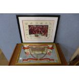 A 2005 Liverpool European Cup Winners print and a mirror