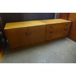 A G-Plan Fresco teak chest of drawers and matching cabinet