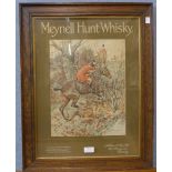 An Alton & Co. Ltd., Meynell Hunt Whisky advertising print, oak frame, 64 x 50 (including frame)