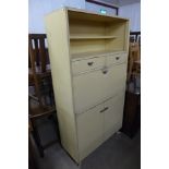 A 1960's painted kitchen cabinet