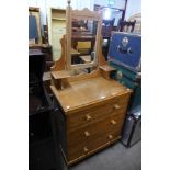 A Victorian style pine dressing chest