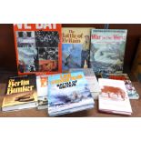 Nine military and War related books, including The Second World War, Winston S. Churchill, Battle of