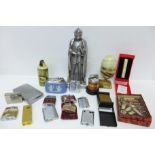 A Knight table lighter and other lighters