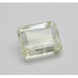 An unmounted Kunzinite stone, approximately 13mm x 10/11mm, 10.15carat