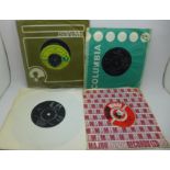 Four 1960's/70's 7" singles, Dee Eldridge - Stand By Your Man, Dr. Feelgood - Roxette, Toe-Fat - Bad