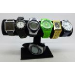 Seven wristwatches including Sekonda, Limit and Citizen