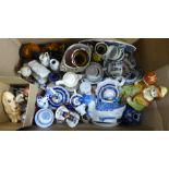 Oriental and other mixed china including Sylvac **PLEASE NOTE THIS LOT IS NOT ELIGIBLE FOR POSTING