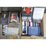 Two boxes of books, including Nottingham history, military history, art, novels, etc. **PLEASE