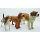 Two Beswick model dogs including Champion Wendover Billy, and a model St. Bernard marked North Light
