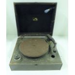 A pre-war HMV gramophone