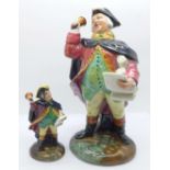 Two Royal Doulton Town Crier figures, HN2119 and HN3261