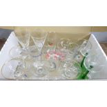 Seven Babycham glasses and other glasses **PLEASE NOTE THIS LOT IS NOT ELIGIBLE FOR POSTING AND