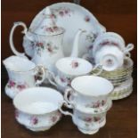 A Royal Albert Lavender Rose six setting tea set