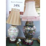 Two decorative table lamp bases **PLEASE NOTE THIS LOT IS NOT ELIGIBLE FOR POSTING AND PACKING**