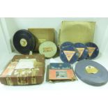 Eleven 9.5 and 16mm films including 'The Road Back' war documentary, 'Britain at War', 'Camouflage',