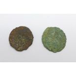 Two medieval Jetton counters