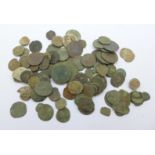 A collection of early/ancient coins, etc.