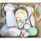 A box of decorative china including commemorative **PLEASE NOTE THIS LOT IS NOT ELIGIBLE FOR POSTING