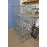 A large metal cage/locker