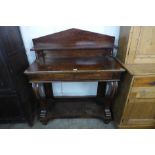 A Regency mahogany serving table, 132cms h, 109cms w, 46cms d