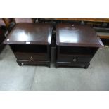 A pair of Stag Minstrel bedside tables