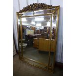 A large French style gilt framed mirror, 193 x 137cms (M24202)