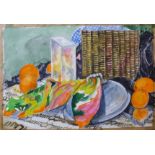Pamela Guille, pair of still lifes, watercolour, 52 x 35cms, unframed