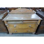 A Victorian pine chest of drawers